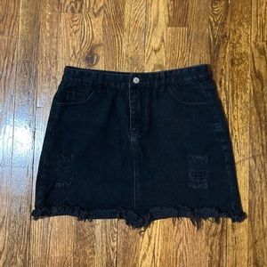 IVORY Jean Skirt